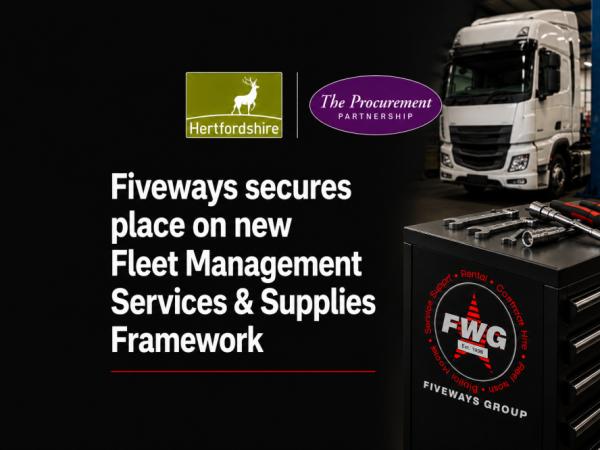 Fiveways Appointed to HCC & TPPL Fleet Framework